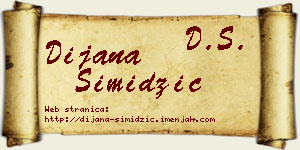 Dijana Simidžić vizit kartica